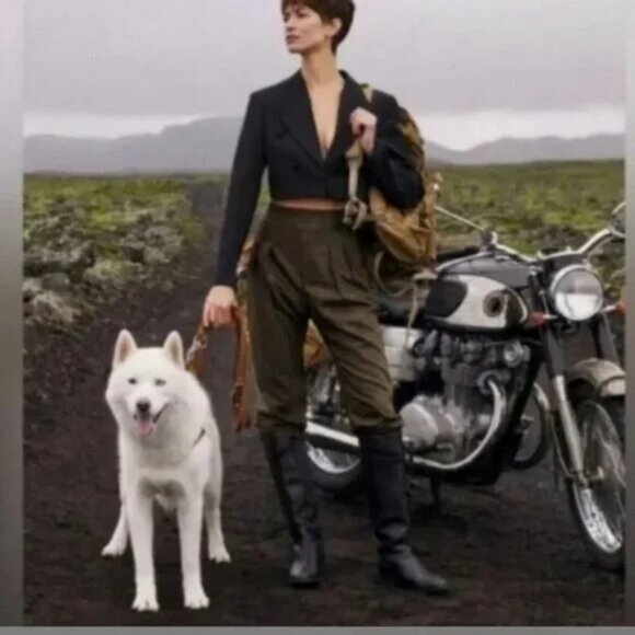 Banana Republic Heritage Explorer Belted Pants 12 Linen Cotton Wide Leg Safari - Picture 10 of 16